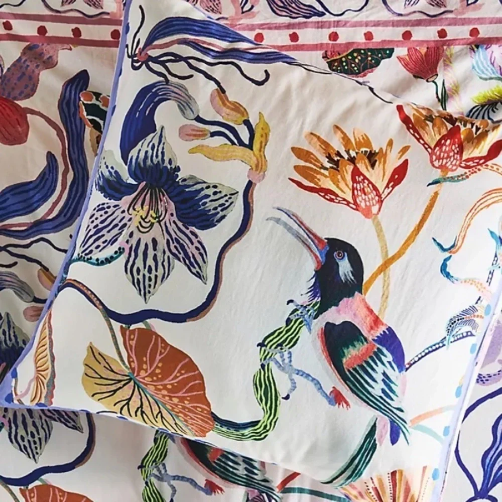 Anthropologie Sarah Gordon organic sateen eurosham x1 new w out of package